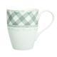 Novastyl 4060257 Tasse, Vichy-Karo, 310 ml, Grau/Weiß, 6 Stück