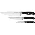 WMF Spitzenklasse Plus Messerset 3-teilig, 3 Messer Küchenmesser, geschmiedet Performance Cut Kochmesser, Zubereitungsmesser, Gemüsemesser