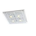 Action Deckenleuchte 5flammig, Serie Zoe, 4 x GU10. 3.2 W, 9 x LED ROT, 0.06 W, Breite 40 cm, Höhe 7.5 cm, Tiefe 40 cm, Kelvin 3000, Lumen 240, chrom 940605010000