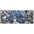 Dsign24 EG312500571 HD Echt-Glas Bild, New York Stadt, Wandbild Druck auf Glas, XXL, 125 x 50 cm, blau