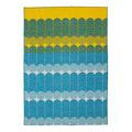 Normann Copenhagen Ekko Wolldecke, Neusselandwolle, gelb/blau, 130 x 180 x 2 cm