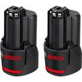 Bosch Professional 12V Akku Starter-Set (2 x GBA 2, 5 Ah, 12 Volt, kompatibel mit 10, 8V) 0615990GM7