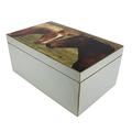 SIGNATURE HOME COLLECTION FC-118-047 Schatulle mit Pferdemotiv, 34 x 21 x 15 cm, Box, Schachtel, grau