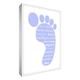 Feel Good Art Geburt Footprint, Verschiedene Schriftarten, A3, Kunstdruck auf Leinwand, Motiv Baby Blue_p Babyblau