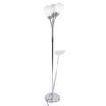 Grundig Floor Lamp (Triple Light), Glas, Silber, 12 x 12 x 140 cm