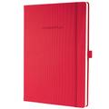 SIGEL CO645 Premium Notizbuch liniert, A4, Hardcover, rot, aus nachhaltigem Papier - Conceptum - mit Seitenzahlen, Inhaltsverzeichnis, Stiftschlaufe, Falttasche
