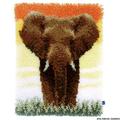 Vervaco PN-0150518 Knüpfteppich Elefant in der Savanne II