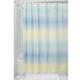 iDesign Ombre Stripe Duschvorhang 183,0 cm x 183,0 cm | Designer Duschvorhang mit Ösen | wunderschöner Farbverlauf | Polyester blau/gelb