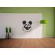 Pixxprint Wandaufkleber, für das Wohnzimmer, das Schlafzimmer oder Kinderzimmer, Motiv: Panda 900 x 700 mm Nero (Schwarz)