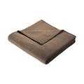 biederlack 150 x 200 cm Baumwolldecke/Überwurf Überwurf ohne Muster, Chocolate (Schokoladenbraun) Schokoladenbraun