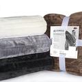 CelinaTex Alaska 5000005 Kuscheldecke, XXL, 200x240, grau, Polar Fleece Sofadecke Felloptik Tagesdecke kuschelige Fellimitat Wohndecke