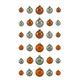 Thüringer Glas Design A030-0468-9080 30 teilig Glas-Sortiment Uni, je 12 Kugeln in 4 und 6 cm, 6 Kugeln in 8 cm, Adventure, 4-farbig