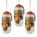 Christbaumschmuck - Lono Tiki Maske Feiertags-Verzierung: Set von drei - Tiki Statue Hawaii-Dekorationen