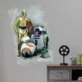 RoomMates RM-Star Wars VII R2D2, CP30, BB-8 Wandtattoo, PVC, bunt, 68.5 x 9 x 6.5 cm