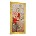 Gerahmtes Bild von Carl Larsson "Lisbeth", Kunstdruck im hochwertigen handgefertigten Bilder-Rahmen, 50x100 cm, Gold raya