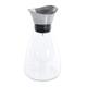BergHOFF 3700470 Wasserkaraffe, Hitzebeständige Borosilikatglas, 18/10 Edelstahl, ABS, Silikon, transparent, 13 x 13 x 24 cm