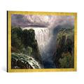 Gerahmtes Bild von Edward Henry Holder A View of Victoria Falls, Kunstdruck im hochwertigen handgefertigten Bilder-Rahmen, 70x50 cm, Gold raya