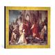 Gerahmtes Bild von Arthur von RambergDer Hof Friedrichs II. zu Palermo, Kunstdruck im hochwertigen handgefertigten Bilder-Rahmen, 40x30 cm, Gold raya