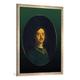 Gerahmtes Bild von Ivan Nikitich Nikitin "Portrait of Peter the Great (1672-1725)", Kunstdruck im hochwertigen handgefertigten Bilder-Rahmen, 70x100 cm, Silber raya