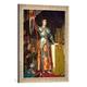 Gerahmtes Bild von Jean-Auguste-Dominique Ingres Jeanne d'Arc bei der Krönung Karls VII, Kunstdruck im hochwertigen handgefertigten Bilder-Rahmen, 40x60 cm, Silber raya