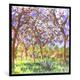 Gerahmtes Bild von Claude Monet "C.Monet, Frühling in Giverny", Kunstdruck im hochwertigen handgefertigten Bilder-Rahmen, 100x100 cm, Schwarz matt