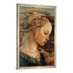 Gerahmtes Bild von Fra Filippo Lippi "Madonna mit Kind und zwei Engeln", Kunstdruck im hochwertigen handgefertigten Bilder-Rahmen, 70x100 cm, Silber raya