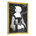 Gerahmtes Bild von Albrecht Altdorfer "Weibliches Bildnis", Kunstdruck im hochwertigen handgefertigten Bilder-Rahmen, 70x100 cm, Gold raya