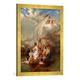 Gerahmtes Bild von William Etty Youth on the Prow, and Pleasure at the Helm, Kunstdruck im hochwertigen handgefertigten Bilder-Rahmen, 50x70 cm, Gold raya