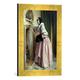 Gerahmtes Bild von John Callcott Horsley Madame se chauffe, Kunstdruck im hochwertigen handgefertigten Bilder-Rahmen, 30x40 cm, Gold raya
