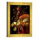Gerahmtes Bild von Jan Davidsz. de Heem Stilleben mit einem Hummer, Kunstdruck im hochwertigen handgefertigten Bilder-Rahmen, 30x40 cm, Gold raya