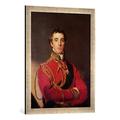 Gerahmtes Bild von Sir Thomas Lawrence Portrait of Arthur Wellesley (1769-1852), 1st Duke of Wellington, 1814", Kunstdruck im Hochwertigen handgefertigten Bilder-Rahmen, 50x70 cm, Silber Raya