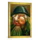 Gerahmtes Bild von Giuseppe Arcimboldo G.Arcimboldo, Gemüsegärtner, Kunstdruck im hochwertigen handgefertigten Bilder-Rahmen, 50x70 cm, Gold raya