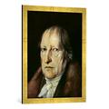 Gerahmtes Bild von Jakob Schlesinger G.F.W.Hegel/J. Schlesinger, Kunstdruck im hochwertigen handgefertigten Bilder-Rahmen, 50x70 cm, Gold raya