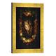 Gerahmtes Bild von Jacob JordaensDie Geburt der roten Rose, Kunstdruck im hochwertigen handgefertigten Bilder-Rahmen, 30x40 cm, Gold raya