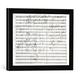 Gerahmtes Bild von Ludwig van Beethoven Score for the 3rd Movement of the 5th Symphony, Kunstdruck im hochwertigen handgefertigten Bilder-Rahmen, 40x30 cm, Schwarz matt