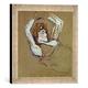 Gerahmtes Bild von Henri de Toulouse-Lautrec Femme couchée sur le dos, les bras levés, Kunstdruck im hochwertigen handgefertigten Bilder-Rahmen, 30x30 cm, Silber raya