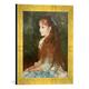 Gerahmtes Bild von Pierre Auguste Renoir Portrait de Mademoiselle Irene Cahen d'Anvers, Kunstdruck im hochwertigen handgefertigten Bilder-Rahmen, 30x40 cm, Gold raya