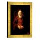 Gerahmtes Bild von Harmensz van Rijn RembrandtAn Old Man in Red, Kunstdruck im hochwertigen handgefertigten Bilder-Rahmen, 30x40 cm, Gold raya