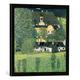 Gerahmtes Bild von Gustav Klimt Schloss Kammer am Attersee II, c.1909, Kunstdruck im hochwertigen handgefertigten Bilder-Rahmen, 50x50 cm, Schwarz matt