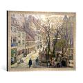 Gerahmtes Bild von Hans Baluschek Waisenstraße-Alt-Berlin, Kunstdruck im hochwertigen handgefertigten Bilder-Rahmen, 70x50 cm, Silber raya