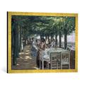 Gerahmtes Bild von Max Liebermann "The Terrace at the Restaurant Jacob in Nienstedten on the Elbe, 1902", Kunstdruck im hochwertigen handgefertigten Bilder-Rahmen, 70x50 cm, Gold raya
