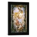 Gerahmtes Bild von Giovanni Battista Tiepolo Apollo und die vier Kontinente, Kunstdruck im hochwertigen handgefertigten Bilder-Rahmen, 30x40 cm, Schwarz matt