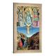 Gerahmtes Bild von Fra Angelico The Last Judgement, central panel from a Triptych, Kunstdruck im hochwertigen handgefertigten Bilder-Rahmen, 40x60 cm, Silber raya