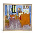 Gerahmtes Bild von Vincent van Gogh Van Goghs Schlafzimmer in Arles, Kunstdruck im hochwertigen handgefertigten Bilder-Rahmen, 70x50 cm, Silber raya