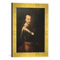 Gerahmtes Bild von Anthonis van Dyck Wallenstein/Gem. von Van Dyck (?), Kunstdruck im hochwertigen handgefertigten Bilder-Rahmen, 30x40 cm, Gold raya