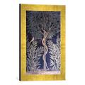 Gerahmtes Bild von Pompeji Pompeji, Casa Cubicoli floreali, Baum, Kunstdruck im hochwertigen handgefertigten Bilder-Rahmen, 30x40 cm, Gold raya