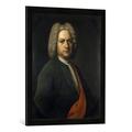 Gerahmtes Bild von Johann Jakob Ihle Bach, J.S./Bach als Hofkapellmeister, Kunstdruck im hochwertigen handgefertigten Bilder-Rahmen, 50x70 cm, Schwarz matt