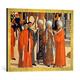 Gerahmtes Bild von Giovanni di Niccolo Mansueti Szenen aus dem Leben des Evangelisten Markus, Kunstdruck im hochwertigen handgefertigten Bilder-Rahmen, 70x50 cm, Gold raya