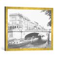 Gerahmtes Bild von Jousset "The Belle-Alliance Bridge, Berlin, c.1910", Kunstdruck im hochwertigen handgefertigten Bilder-Rahmen, 70x50 cm, Gold raya