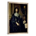 Gerahmtes Bild von Claude Lefebvre "Portrait of Jean-Baptiste Colbert de Torcy (1619-83) 1666", Kunstdruck im hochwertigen handgefertigten Bilder-Rahmen, 70x100 cm, Silber raya